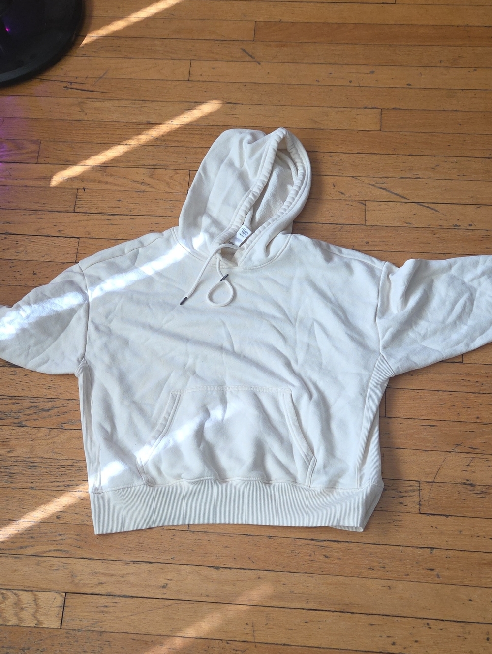 💕Members Mark Women's Cream Hooded Pullover Sweater